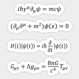 Theoretical Physics Equations Sticker